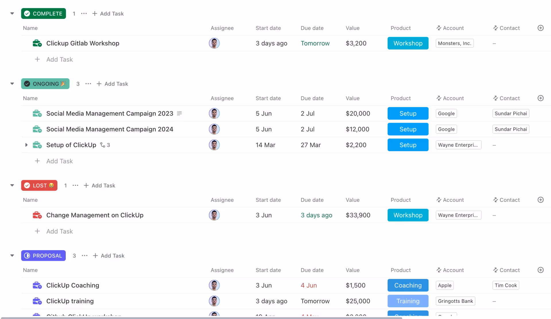 List View in ClickUp List View in ClickUp